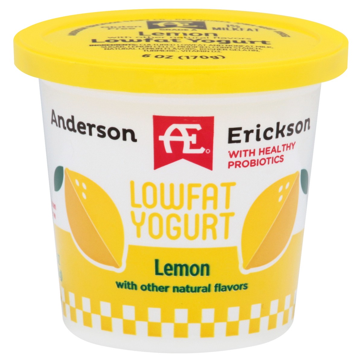 slide 1 of 8, AE Dairy Lowfat Lemon Yogurt, 6 oz