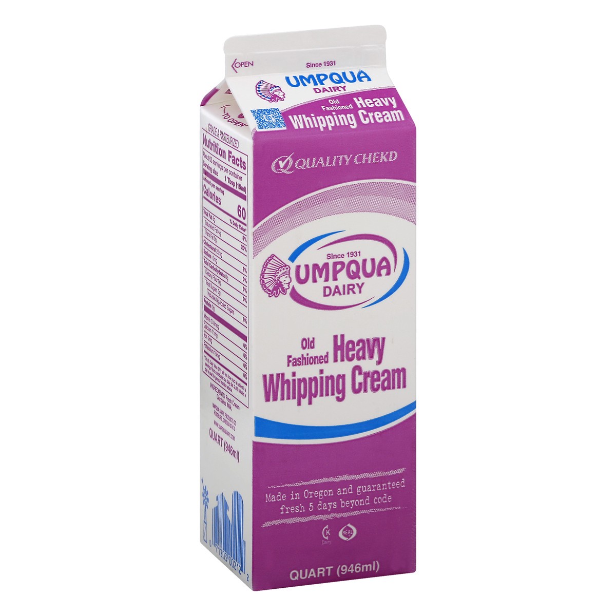 slide 7 of 10, Umpqua Dairy Old Fashioned Heavy Whipping Cream 1 qt, 
