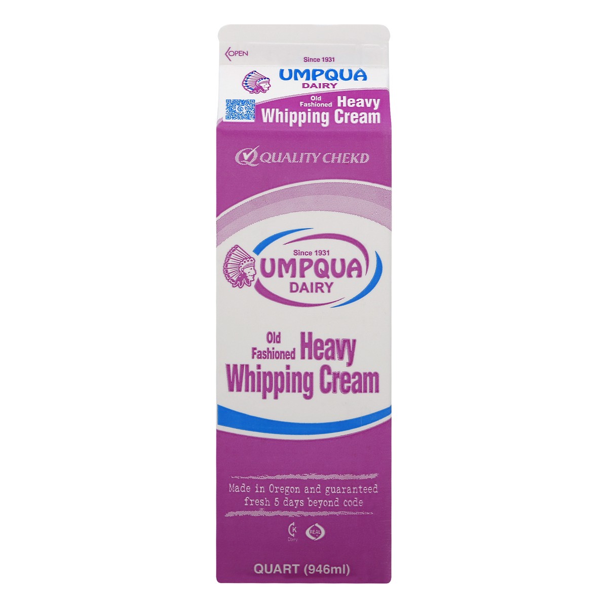 slide 1 of 10, Umpqua Dairy Old Fashioned Heavy Whipping Cream 1 qt, 