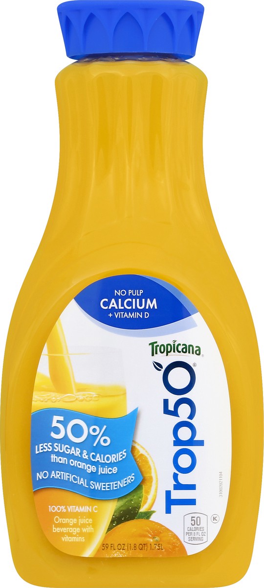 slide 2 of 6, Tropicana Pulp Free Original 100% Pure Orange Juice - 59 oz, 59 oz