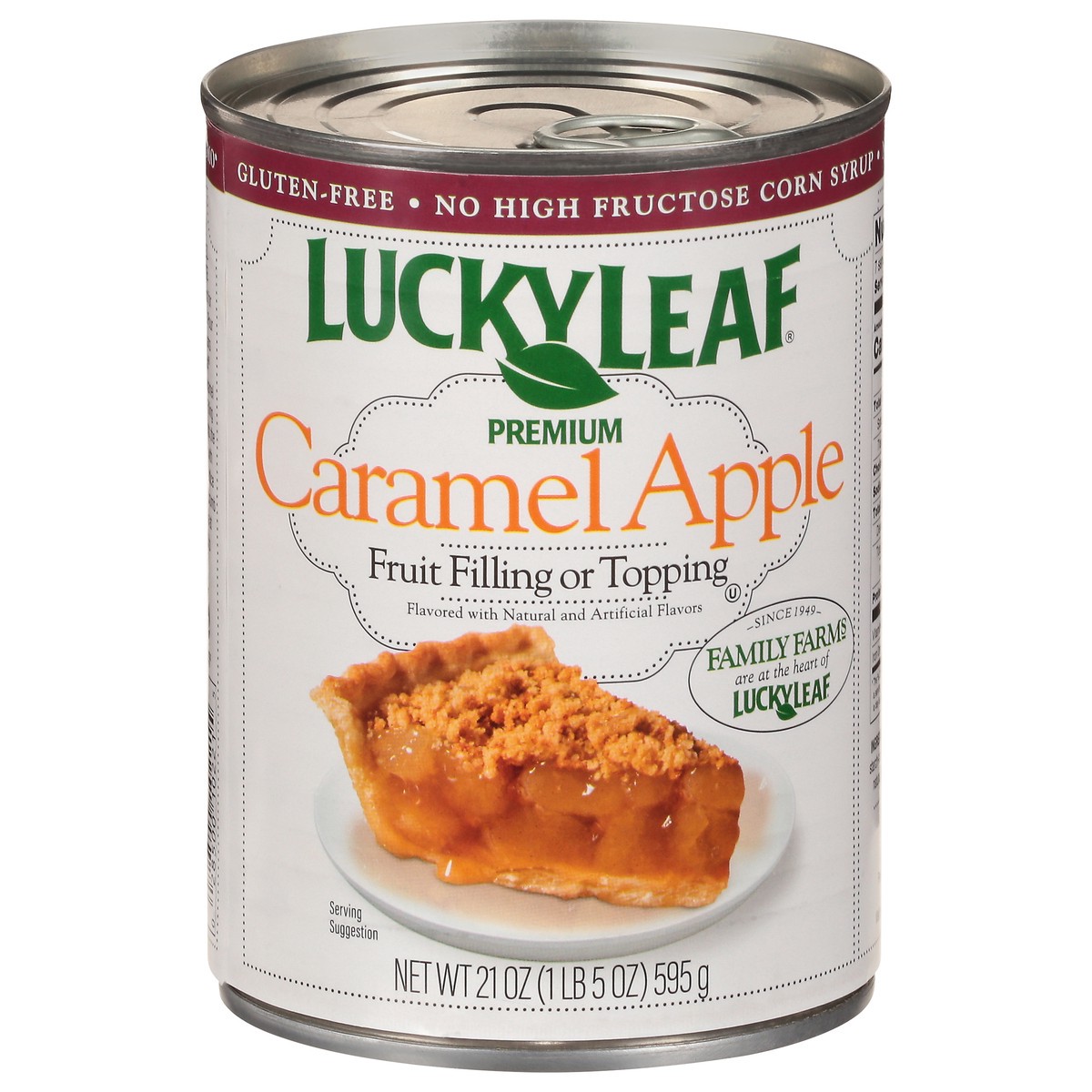 slide 1 of 6, Lucky Leaf Premium Caramel Apple Fruit Filling 21 oz., 21 oz