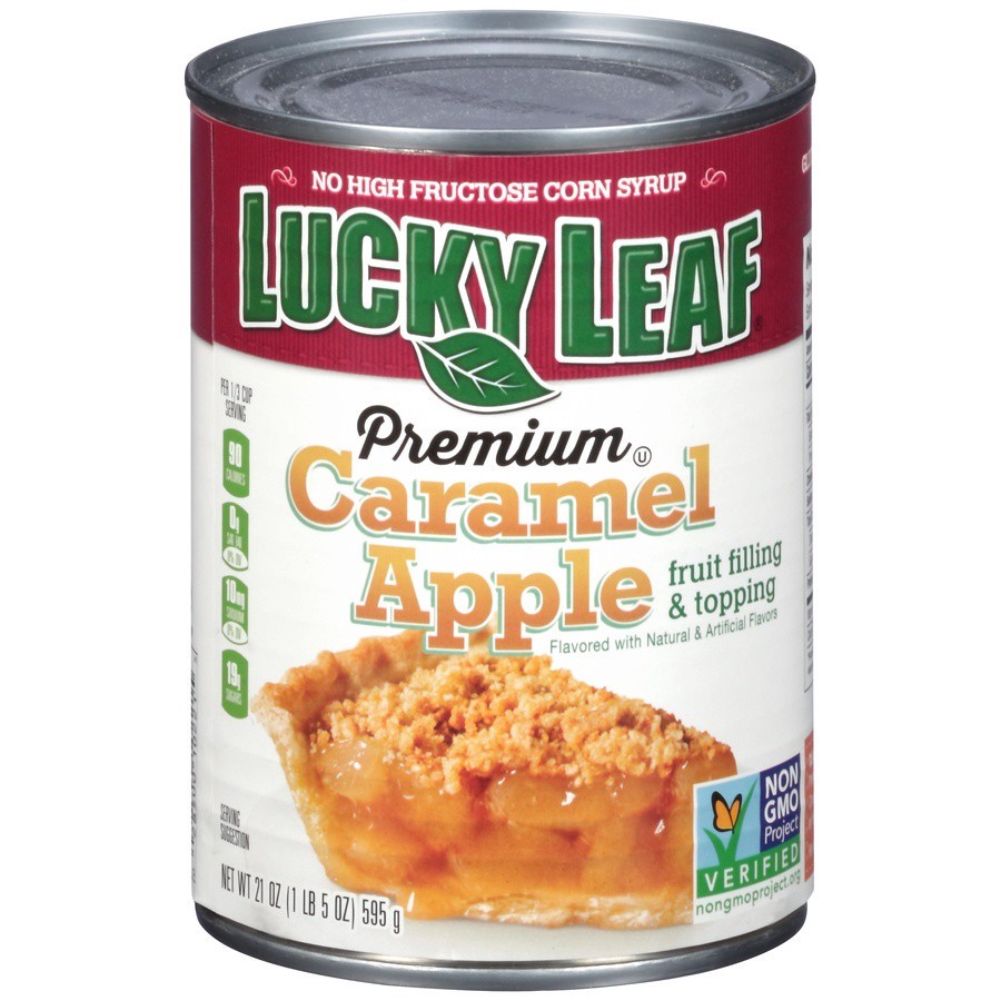 slide 1 of 6, Lucky Leaf Premium Caramel Apple Fruit Filling 21 oz., 21 oz