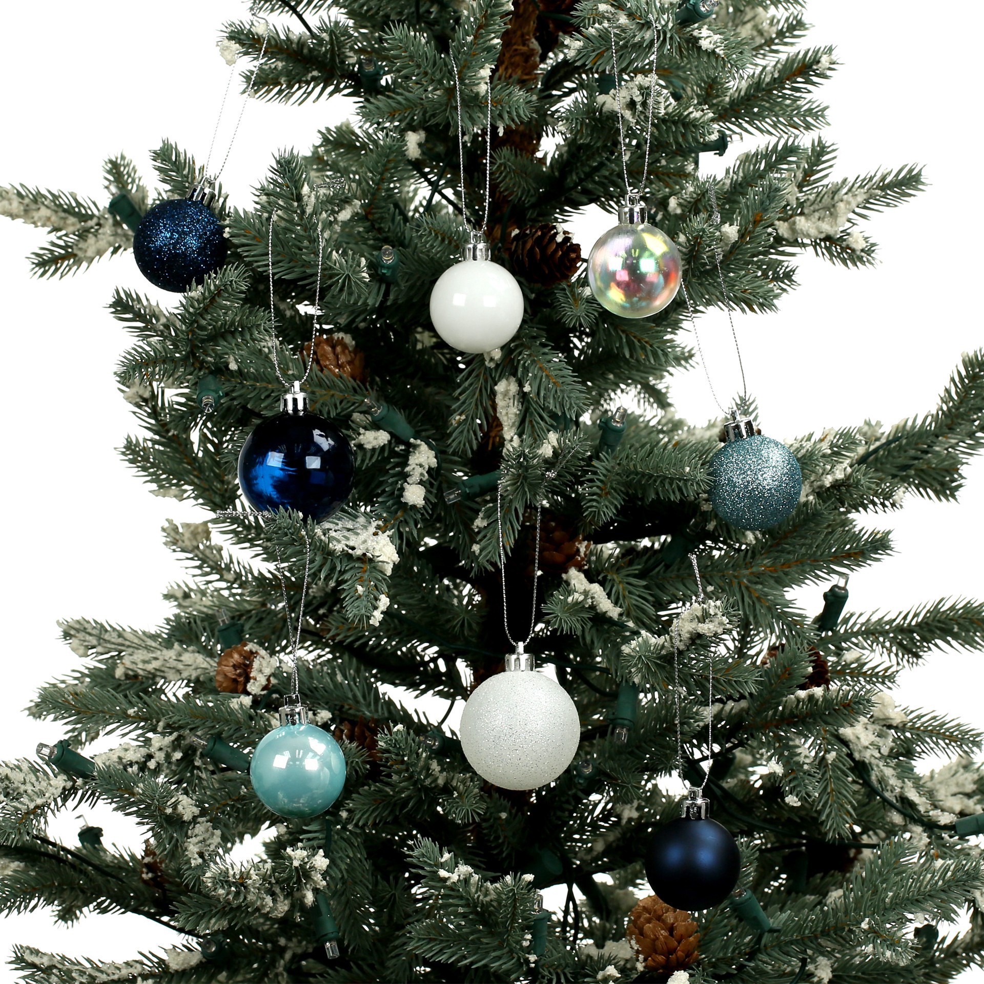 slide 3 of 3, 80 Pack Frosted Fairytale Shatterproof Ball Ornaments By Ashland, 80 ct