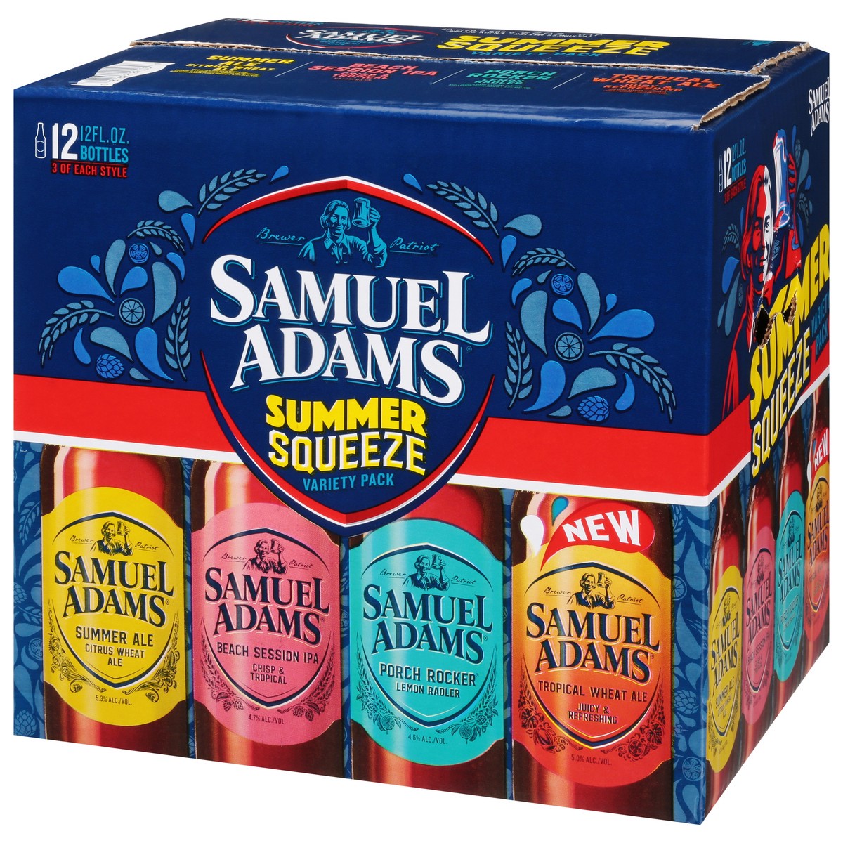 slide 3 of 4, Samuel Adams Summer Squeeze Beer Variety Pack 12 - 12 fl oz Bottles, 12 ct; 12 oz