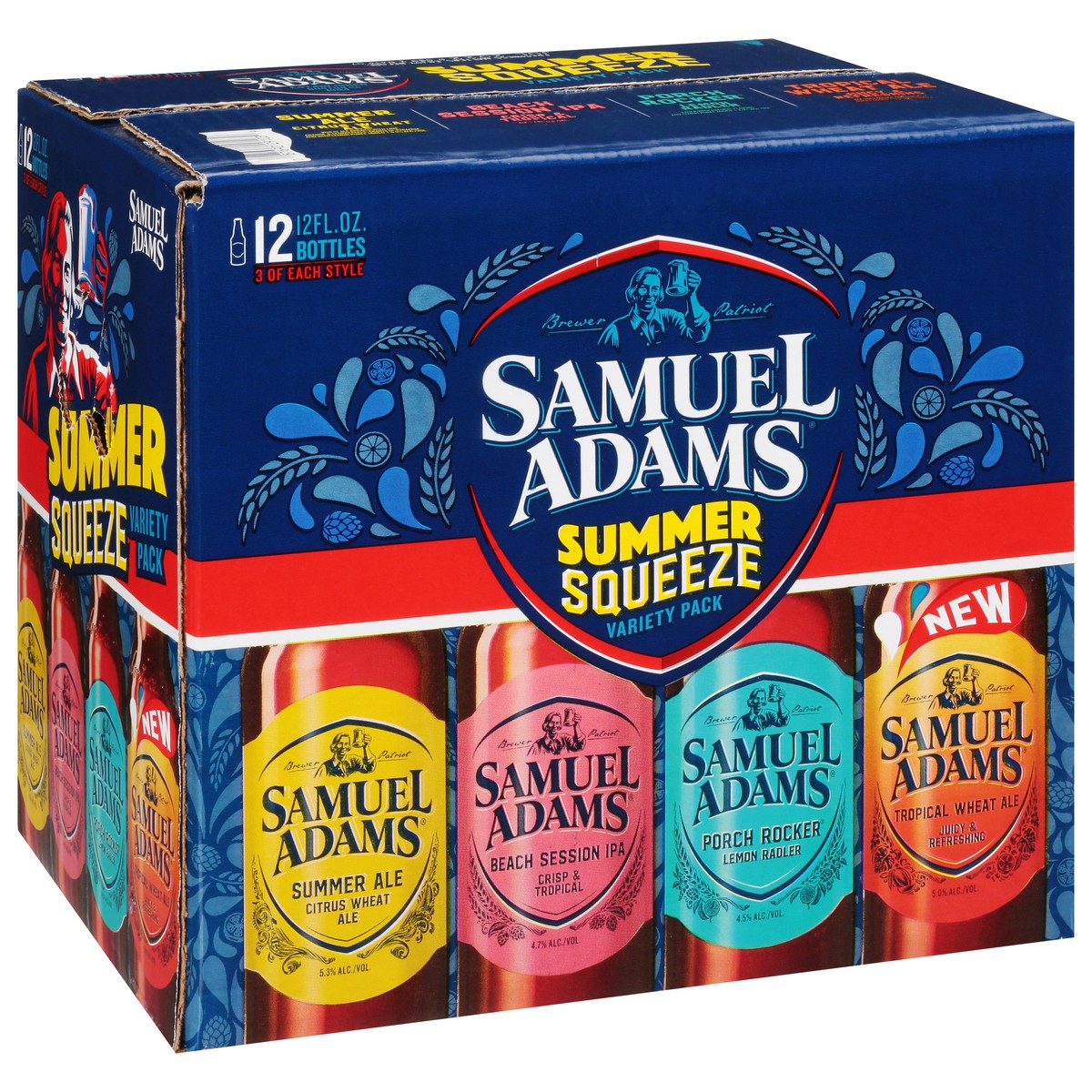 slide 4 of 4, Samuel Adams Summer Squeeze Beer Variety Pack 12 - 12 fl oz Bottles, 12 ct; 12 oz
