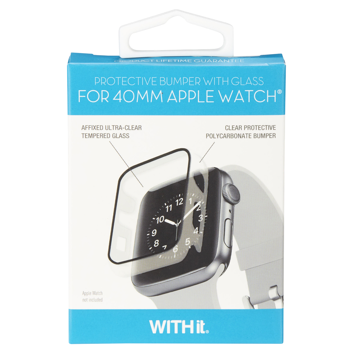 slide 1 of 29, WITHit Apple Watch Glass with Bumper 40mm, 1 ct