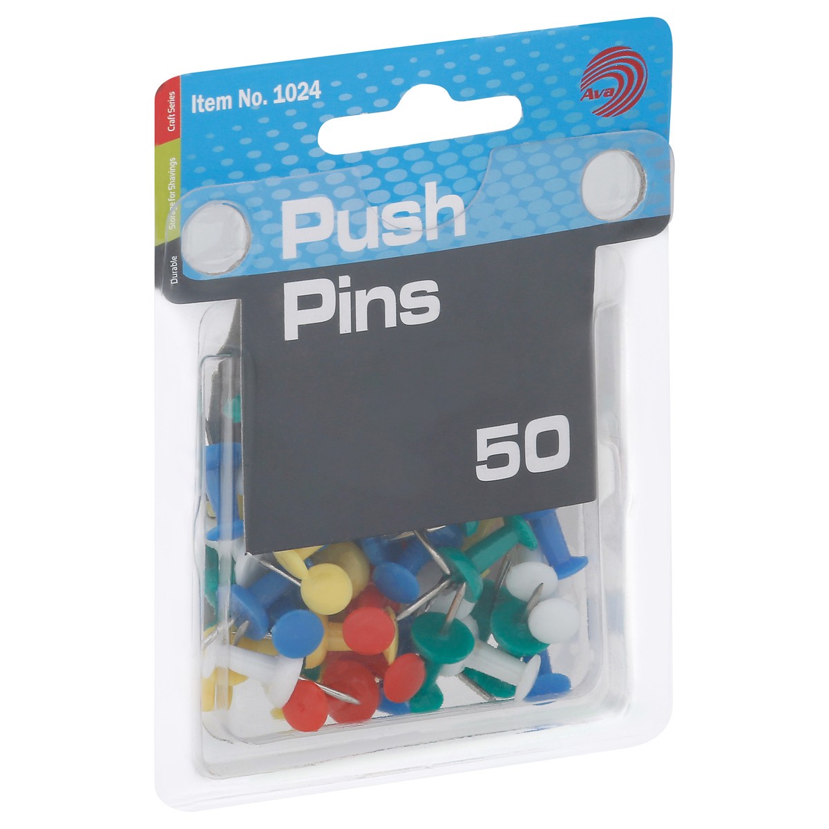 slide 8 of 10, AVA Push Pins 50 ea, 50 ct