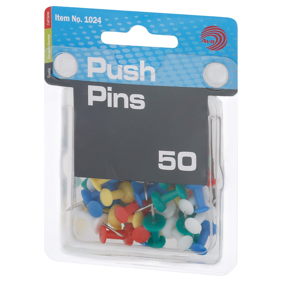 slide 2 of 10, AVA Push Pins 50 ea, 50 ct