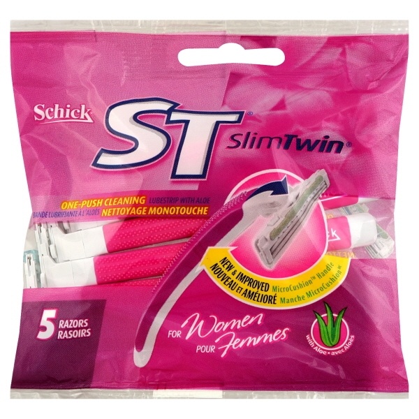 slide 1 of 1, Schick Slim Twin For Women Disposable Razors, 5 ct