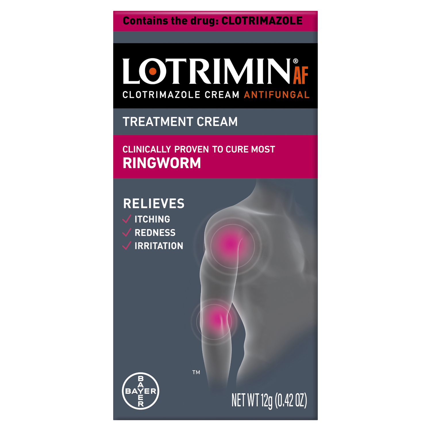 slide 1 of 4, Lotrimin Ringworm Treatment Cream 0.42 oz, 0.42 oz