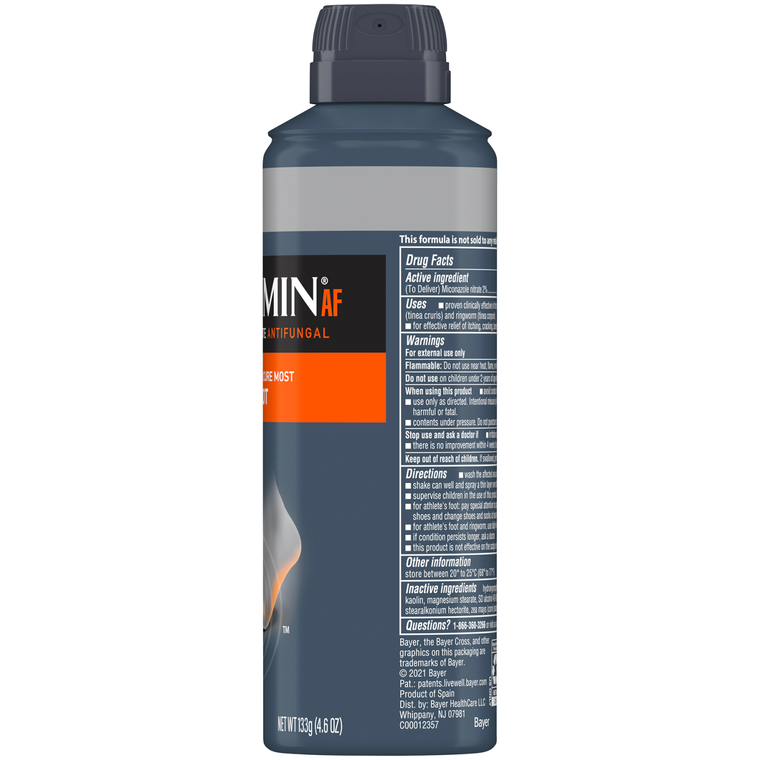 slide 3 of 5, Lotrimin AF Athlete's Foot Miconazole Nitrate Antifungal Powder Spray 4.6 oz, 4.6 oz