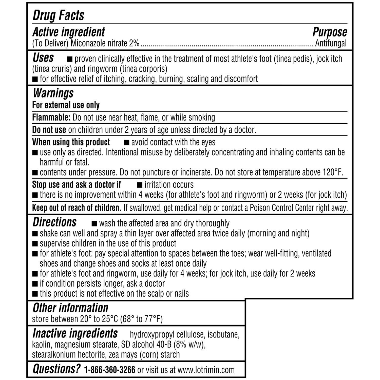 slide 4 of 5, Lotrimin AF Athlete's Foot Miconazole Nitrate Antifungal Powder Spray 4.6 oz, 4.6 oz