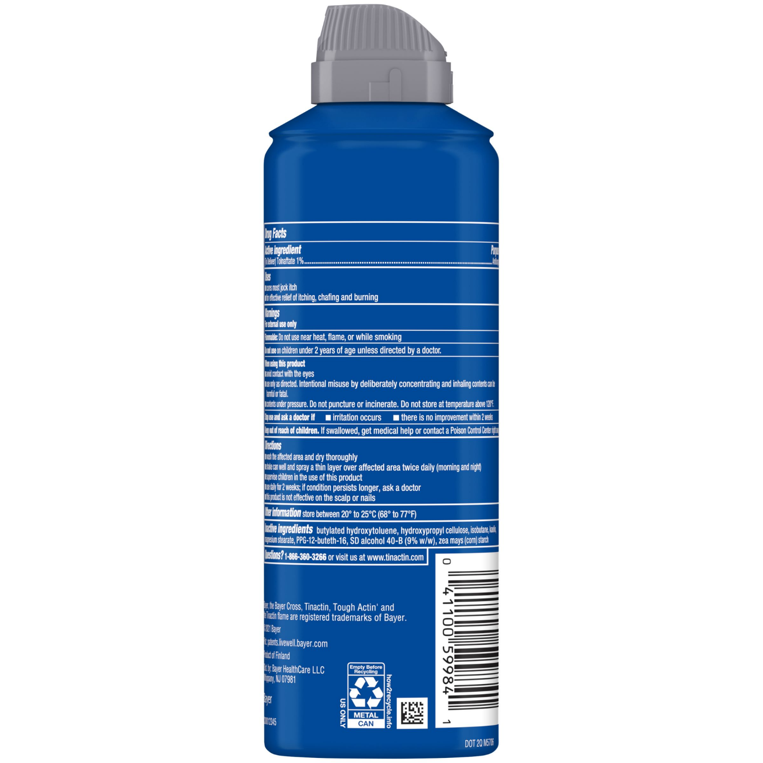 slide 2 of 7, Tinactin Tolnaftate Powder Spray Antifungal 4.6 oz, 4.6 oz