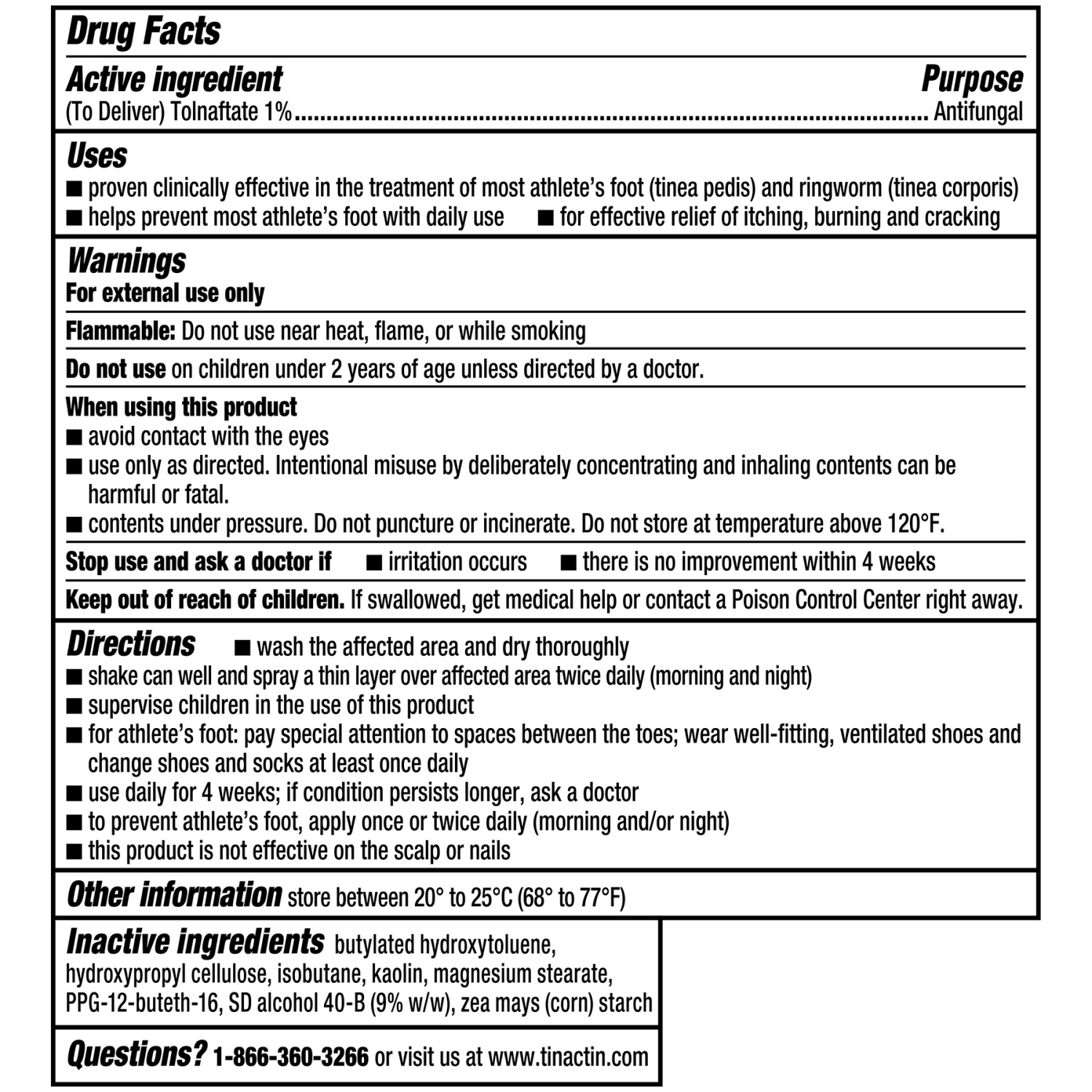 slide 4 of 5, Tinactin Powder Spray Tolnaftate Antifungal 4.6 oz, 4.6 oz