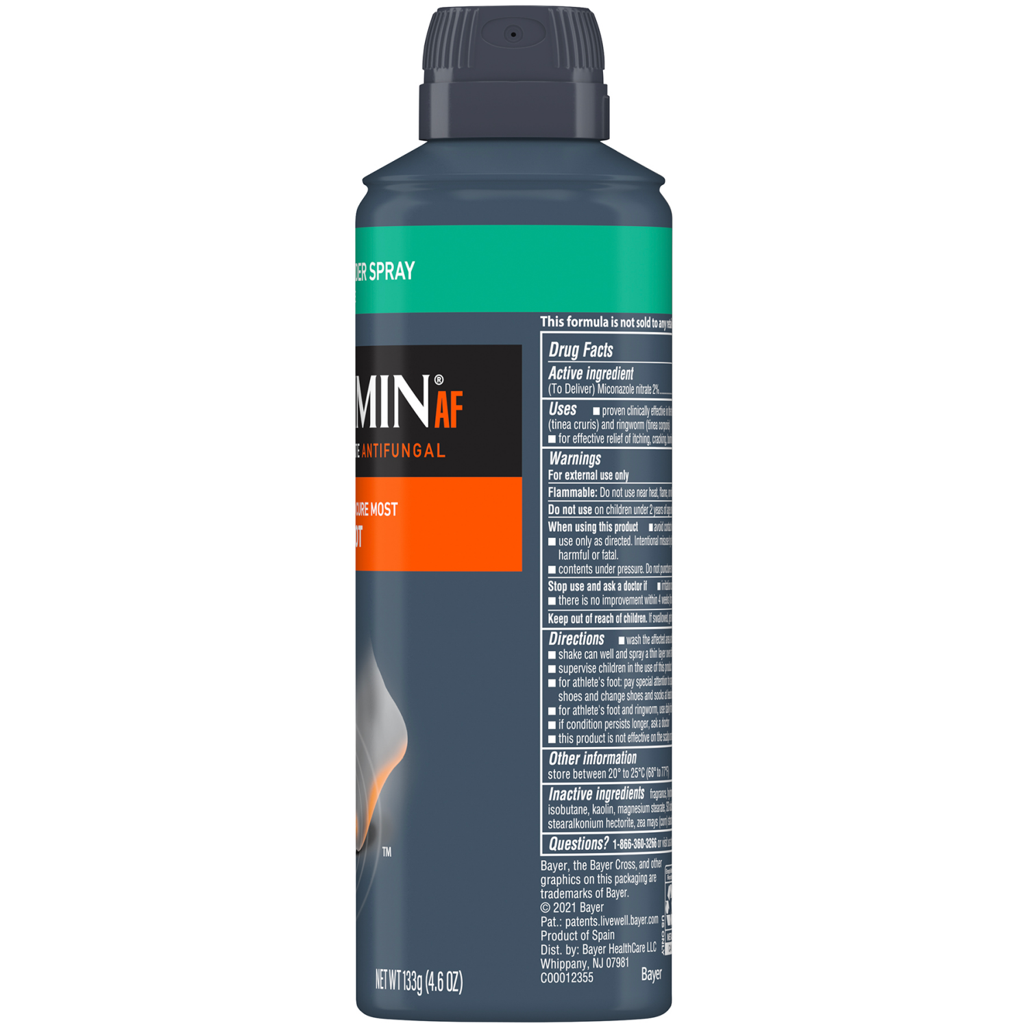 slide 3 of 5, Lotrimin AF Athlete's Foot Miconazole Nitrate Antifungal Deodorant Powder Spray 4.6 oz, 4.6 oz