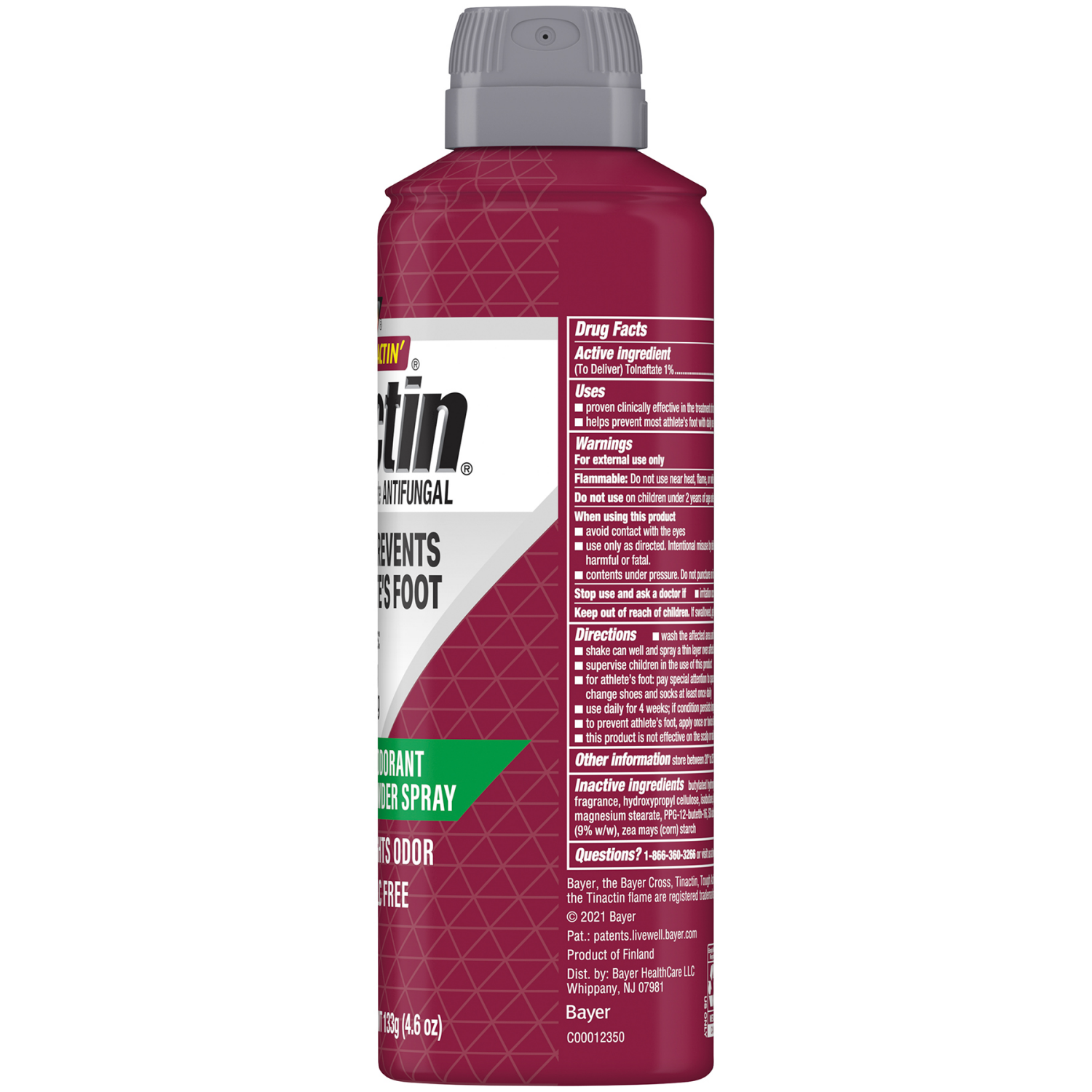 slide 3 of 5, Tinactin Antifungal Talc Free Deodorant Powder Spray 4.6 oz, 4.6 oz