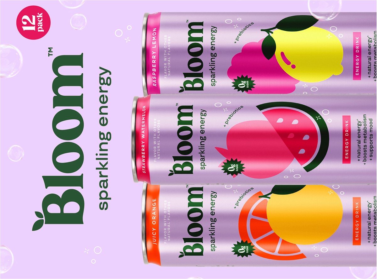 slide 6 of 11, Bloom Sparkling Energy 12pk Variety, 12 oz