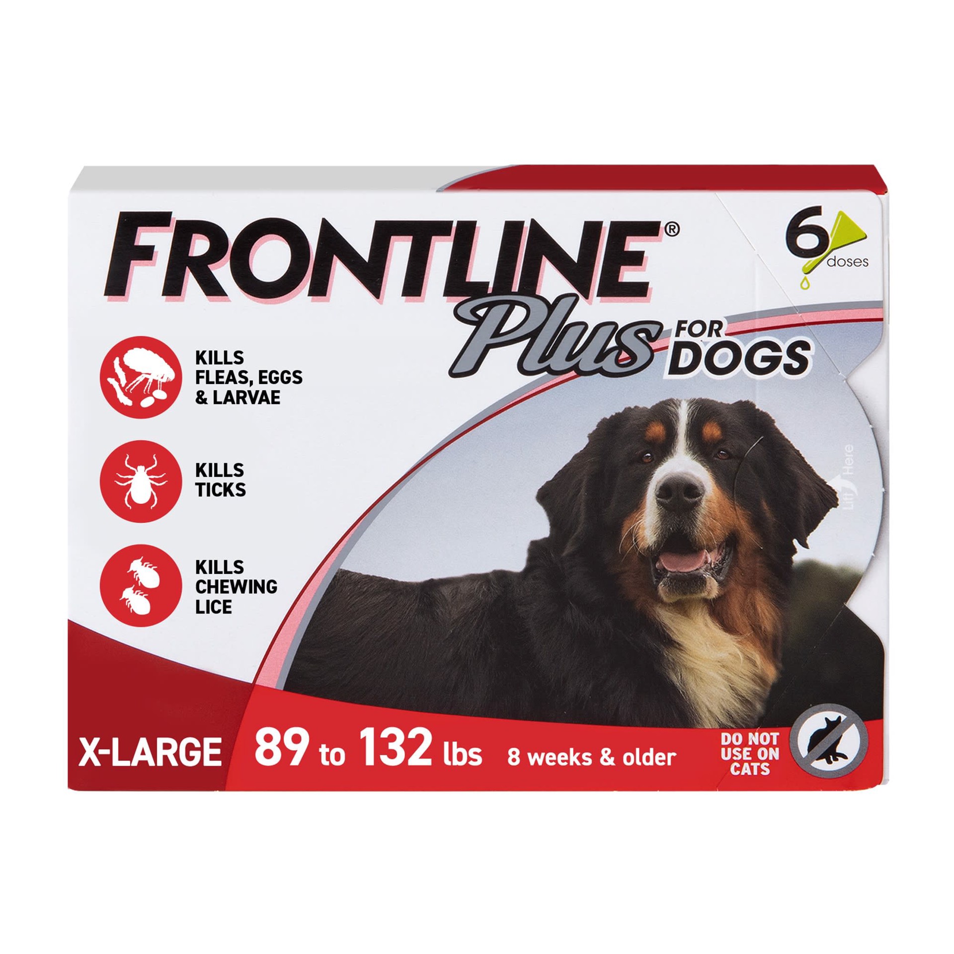 slide 1 of 6, Frontline Plus Flea and Tick Treatment for Extra Large Dogs, 6 ct