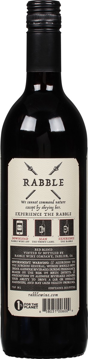 slide 9 of 9, Rabble Red Blend 2020 - 750mL, 750 ml