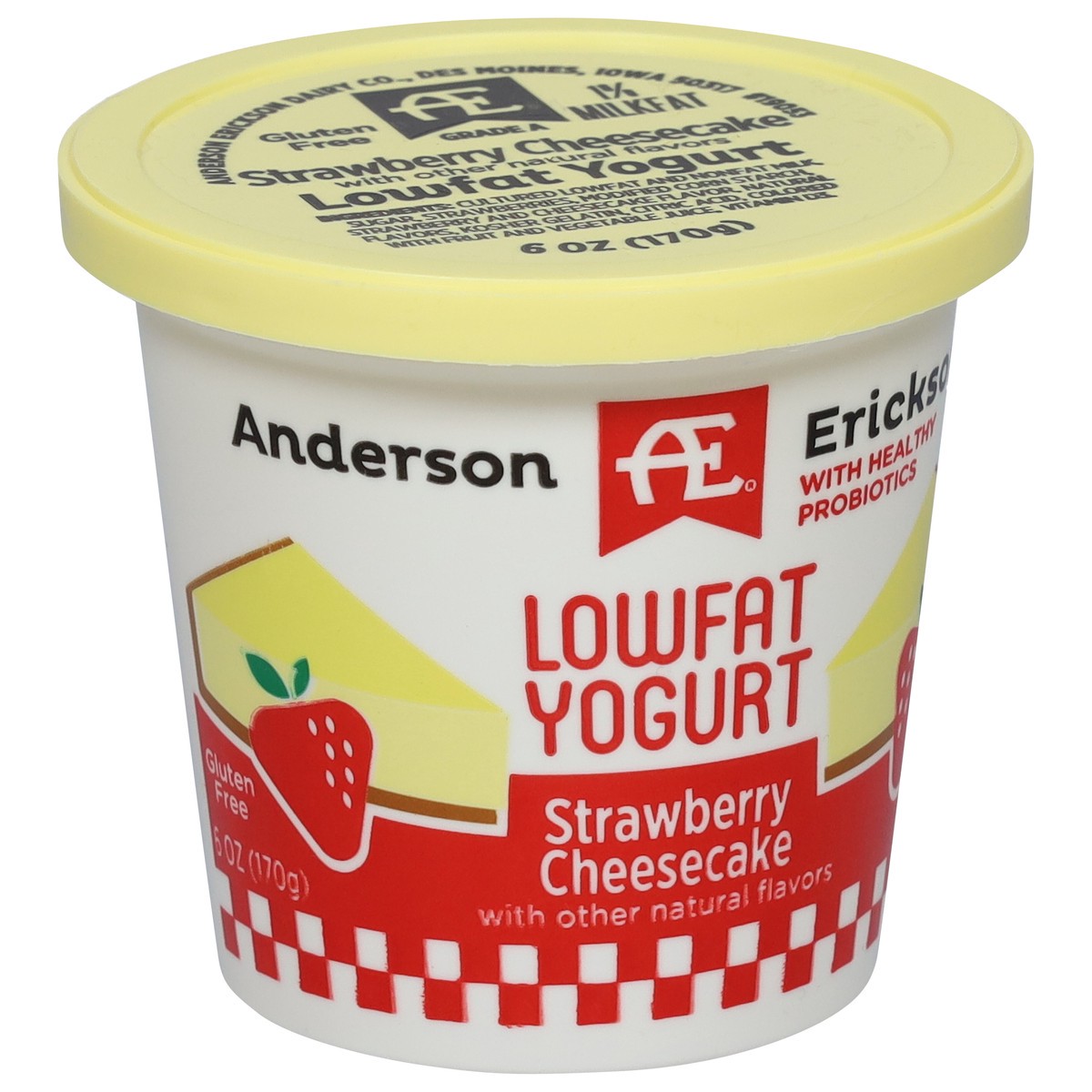 slide 9 of 11, Anderson Erickson Dairy Lowfat Strawberry Cheesecake Yogurt 6 oz, 6 oz