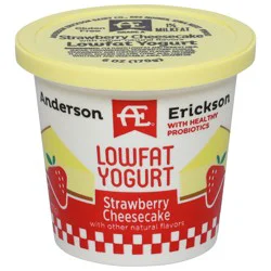 Anderson Erickson Dairy Lowfat Strawberry Cheesecake Yogurt 6 oz
