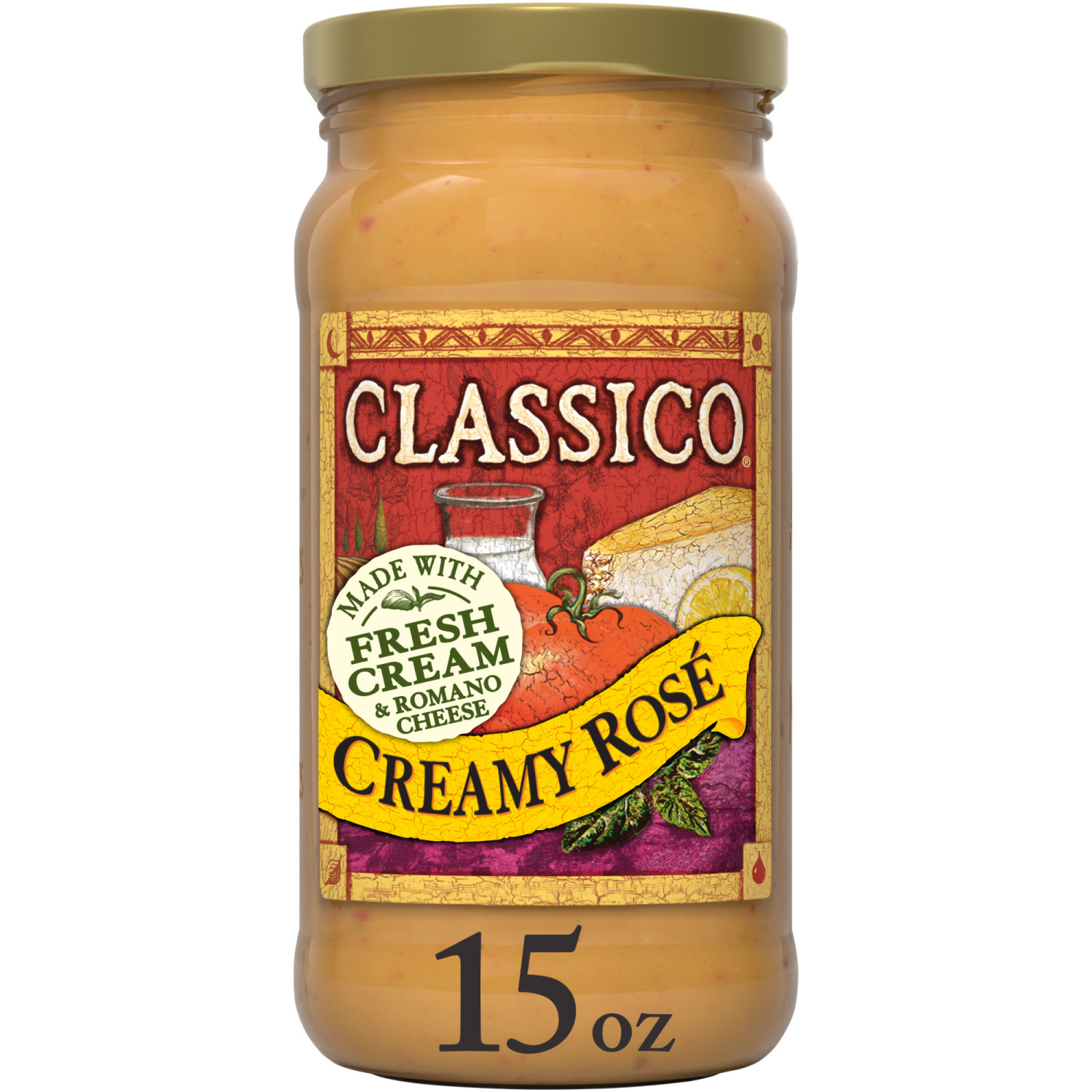 slide 1 of 8, Classico Creamy Rosé Pasta Sauce, 15 oz Jar, 15 oz
