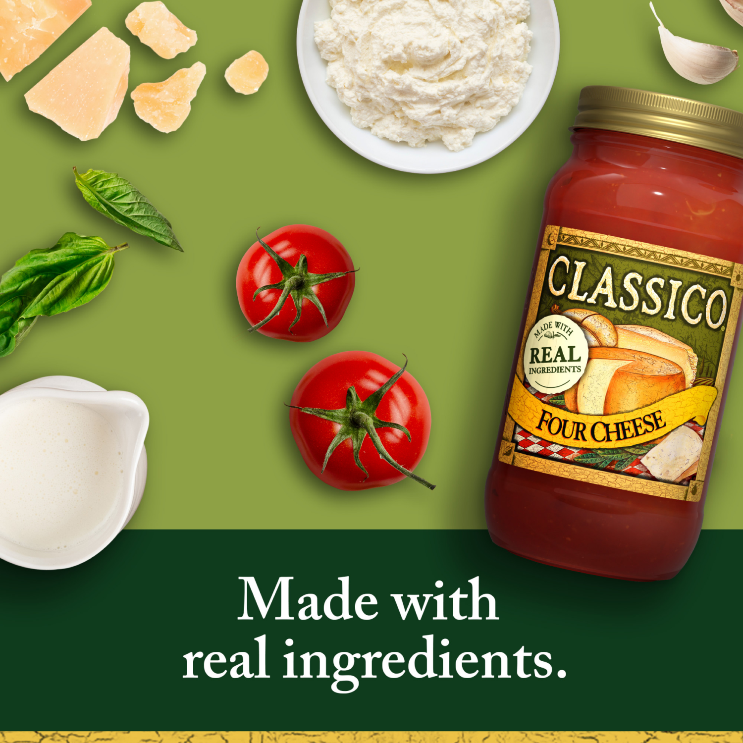 slide 6 of 8, Classico Four Cheese Pasta Sauce, 1.5 lb