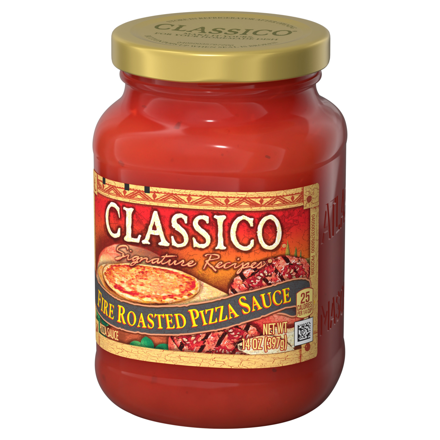 slide 4 of 8, Classico Signature Recipes Fire Roasted Pizza Sauce, 14 oz Jar, 14 oz