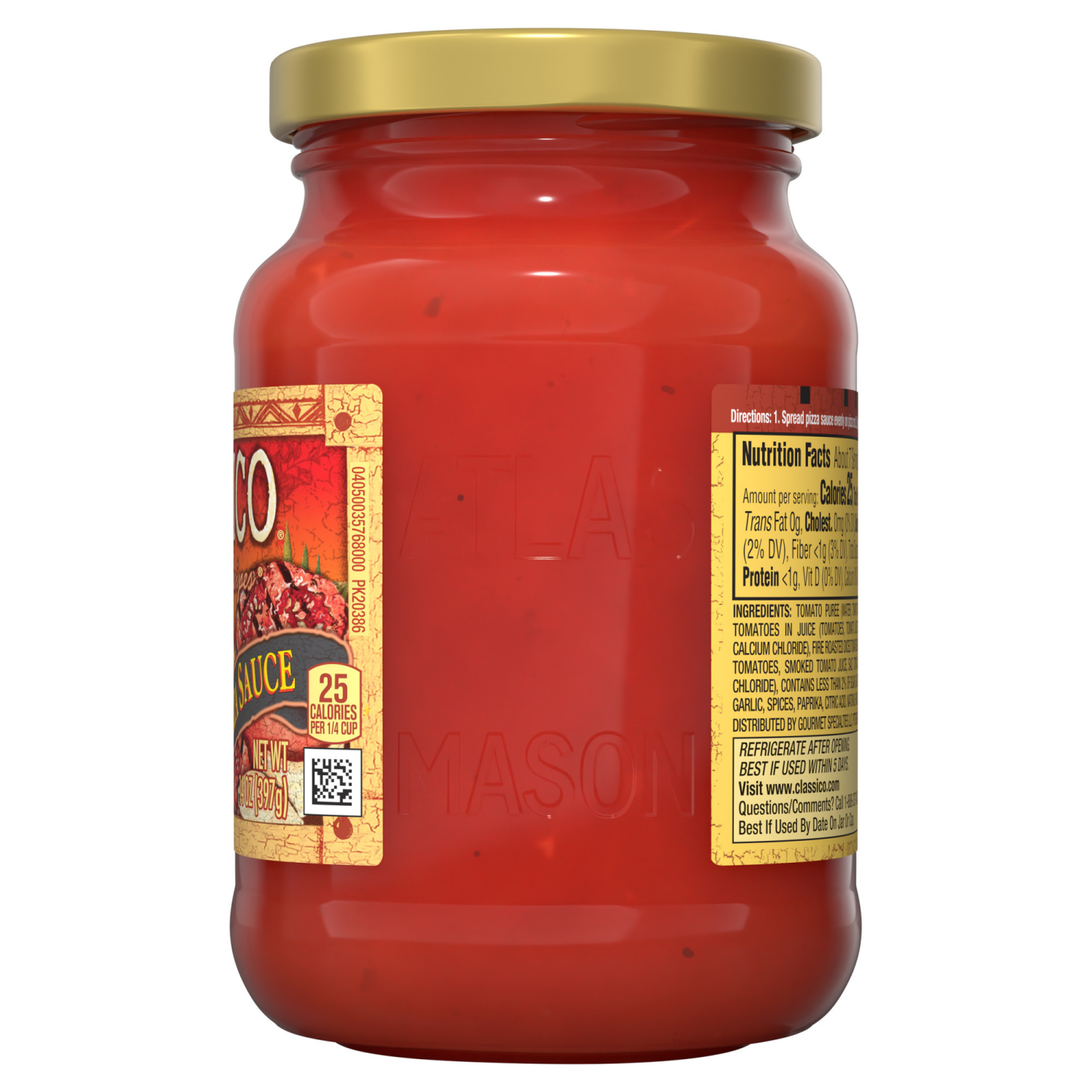 slide 8 of 8, Classico Signature Recipes Fire Roasted Pizza Sauce, 14 oz Jar, 14 oz