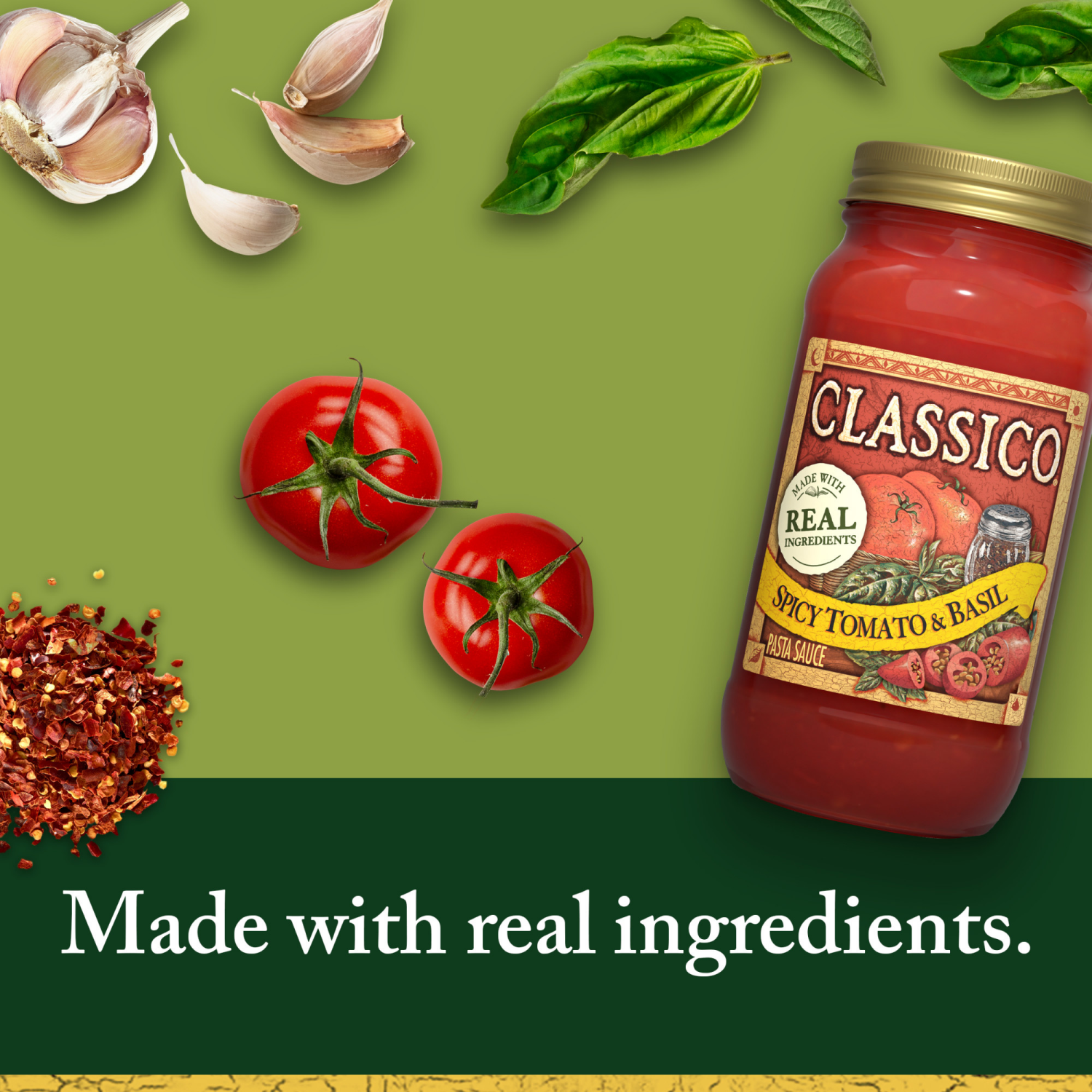 slide 6 of 8, Classico Spicy Tomato & Basil Pasta Sauce, 24 oz Jar, 24 oz