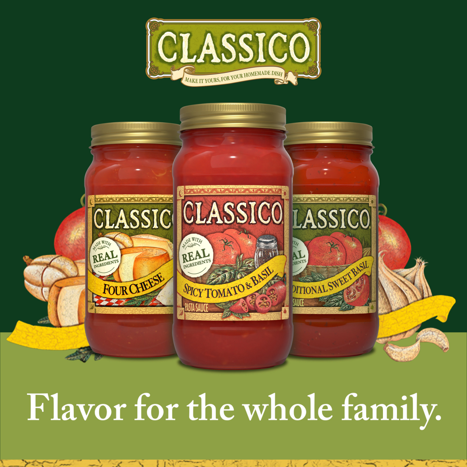 slide 8 of 8, Classico Spicy Tomato & Basil Pasta Sauce, 24 oz Jar, 24 oz