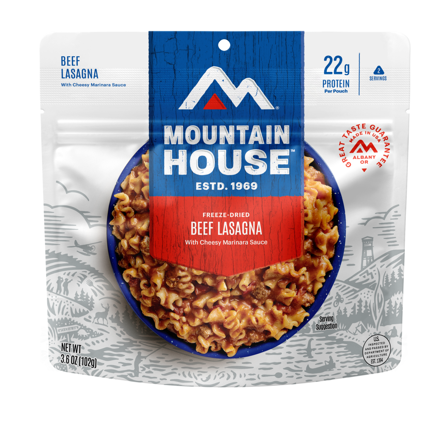 slide 3 of 3, Mountain House Adventure Meals Freeze Dried Camping Meal - Lasagna With Meat Sauce, 3.6 oz