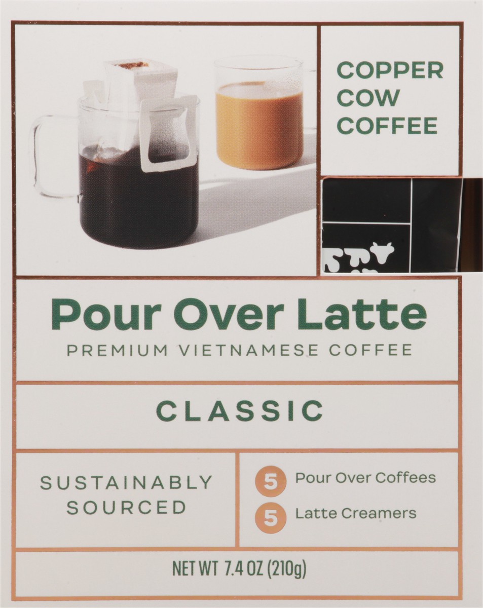 slide 9 of 9, Copper Cow Coffee Pour Over Latte Premium Classic Vietnamese Coffee - 7.4 oz, 7.4 oz