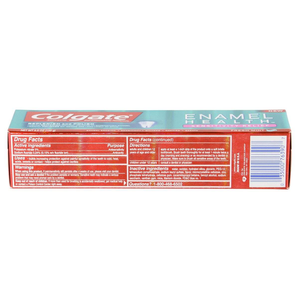 slide 3 of 4, Colgate Enamel Health Sensitivity Relief Toothpaste, 5.5 oz