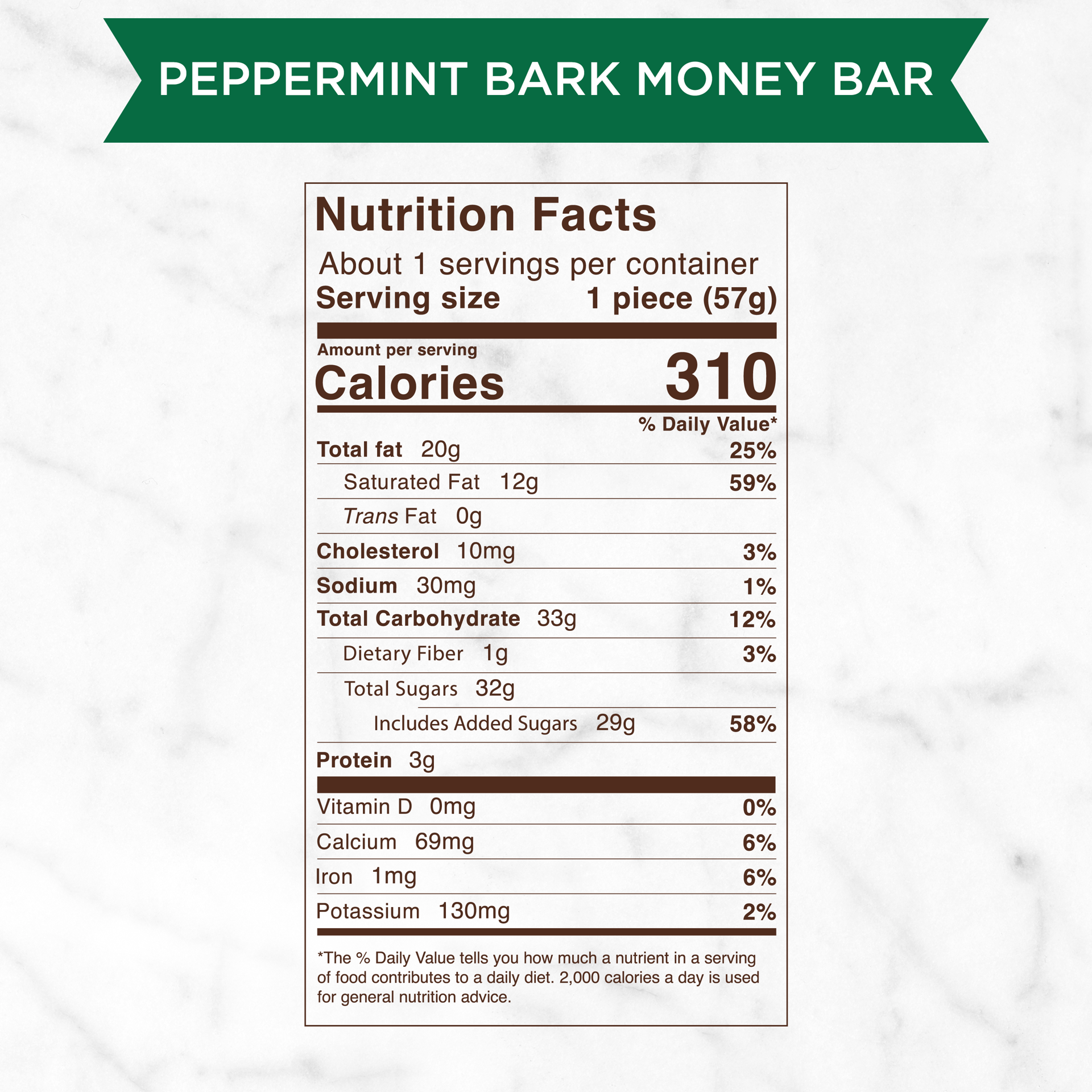 slide 3 of 3, RUSSELL STOVER Christmas Santa Peppermint Bark Money Bar, 2 oz. , 2 oz