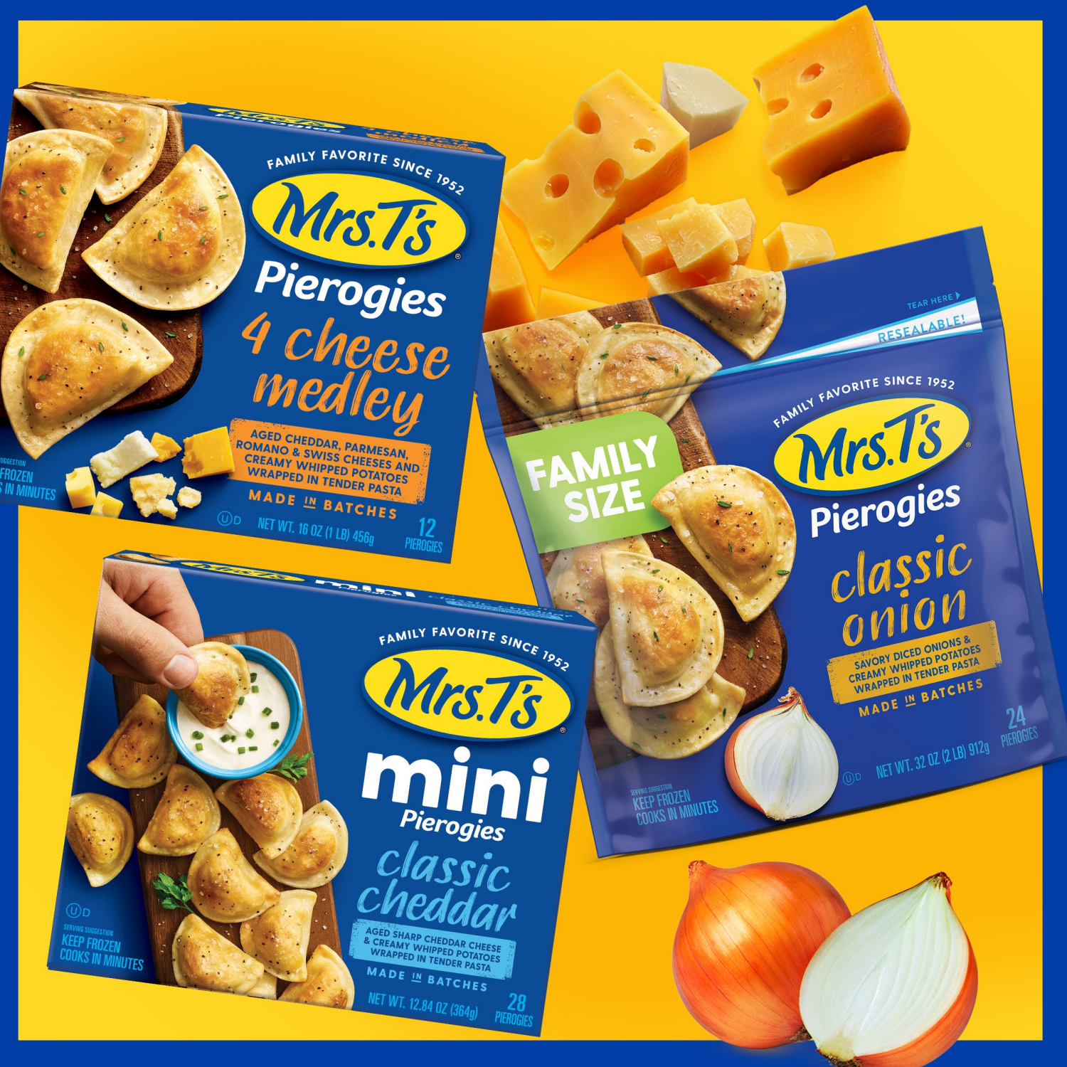 slide 6 of 7, Mrs. T's Classic Onion Pierogies, 16 oz