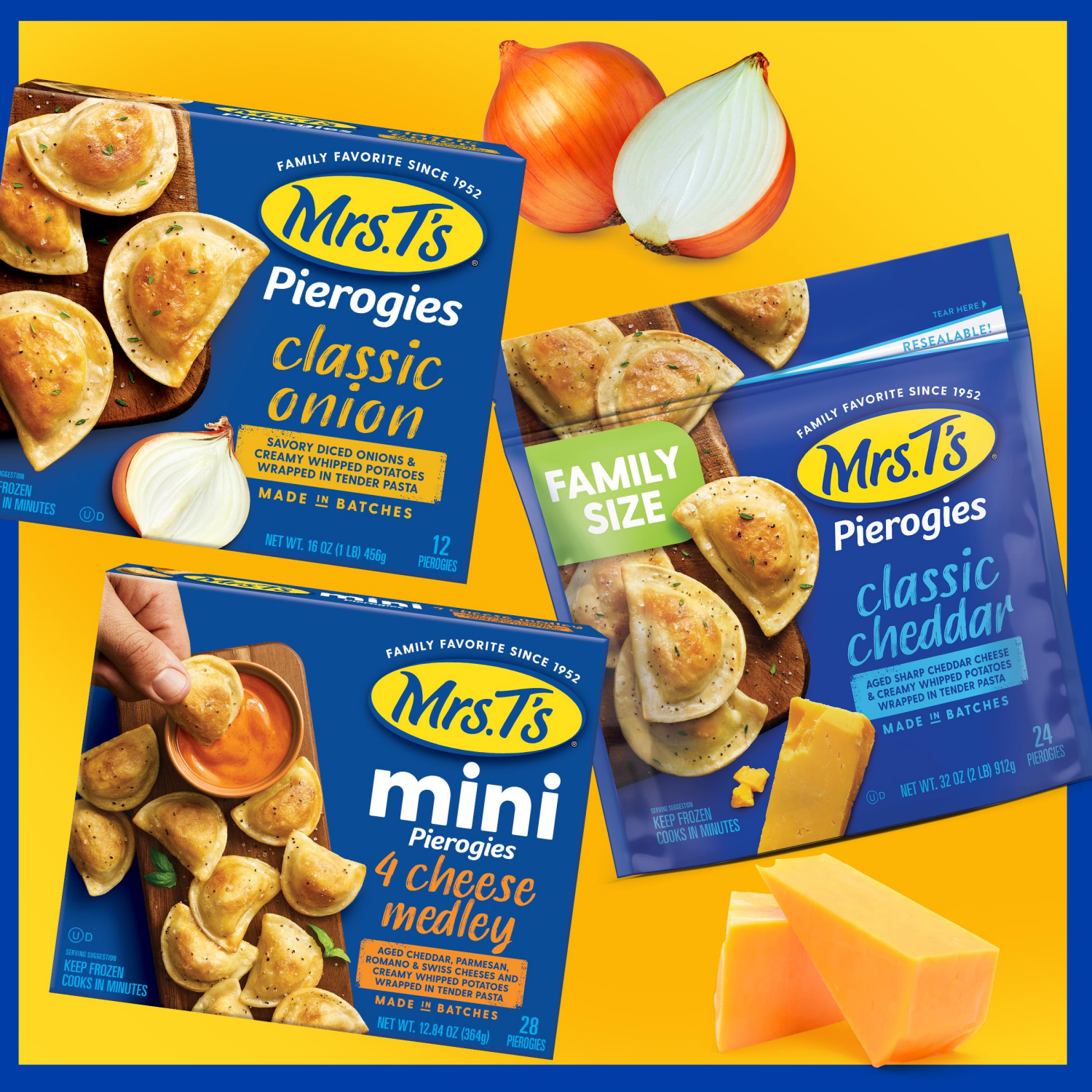 slide 6 of 7, Mrs. T's Pierogies Mini Classic Cheddar, 12.84 oz