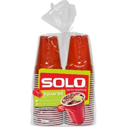 Solo 18 Ounce Squared Plastic Cups 50 ea