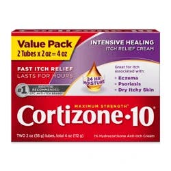 Cortizone-10 Maximum Strength Intensive Healing Formula Anti-Itch Creme Value Pack 2 ea