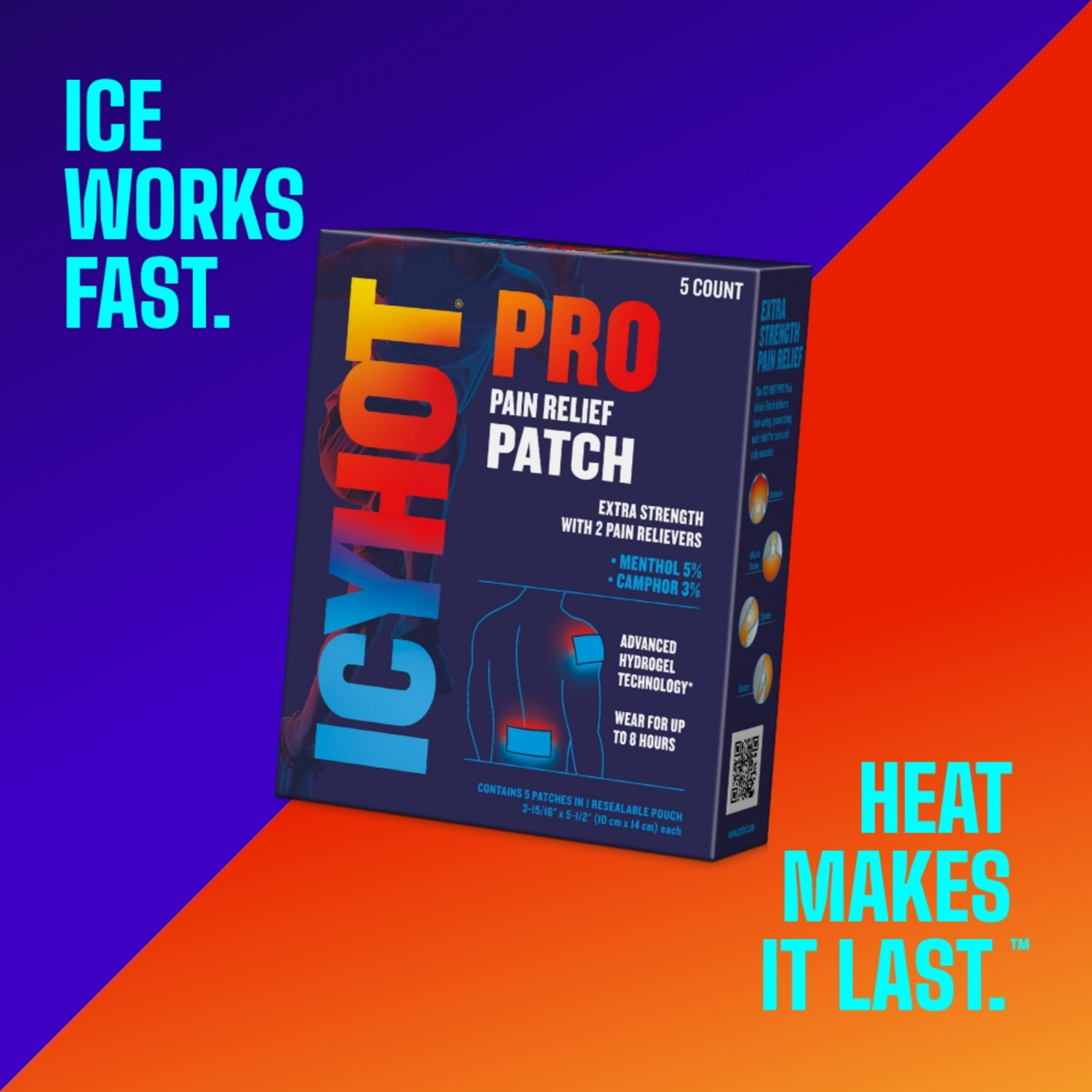 slide 6 of 7, Icy Hot Pro Pain Relief Patch 5ct, 5 ct