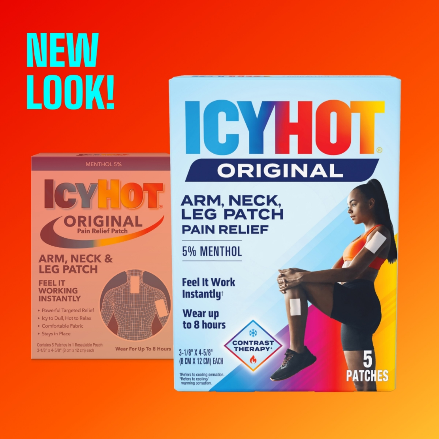 slide 7 of 8, Icy Hot Original Arm, Neck & Leg Pain Relief Patch 5 ea, 5 ct