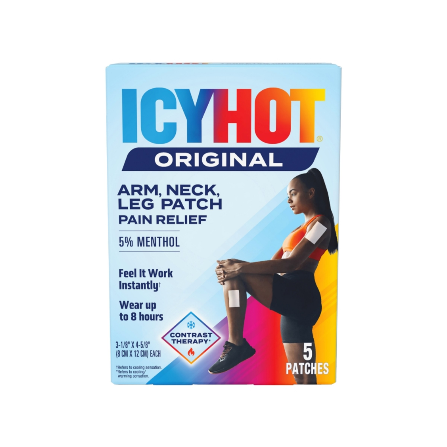 slide 1 of 8, Icy Hot Original Arm, Neck & Leg Pain Relief Patch 5 ea, 5 ct