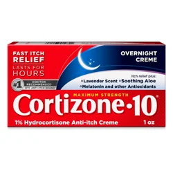 Cortizone-10-10 Maximum Strength Overnight Anti-Itch Cream, 1 Oz