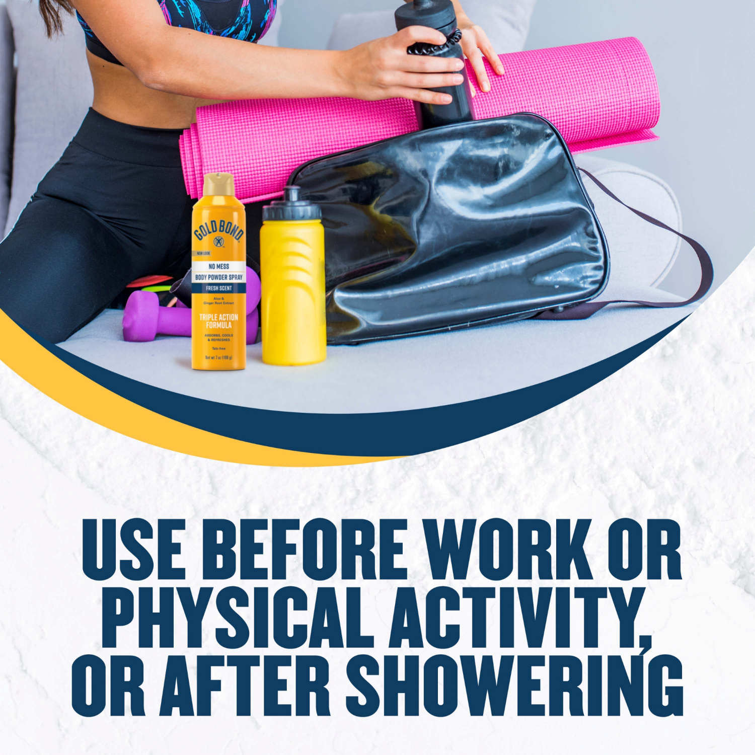 slide 4 of 5, Gold Bond No Mess Body Powder Spray - Fresh 7 oz., 7 oz