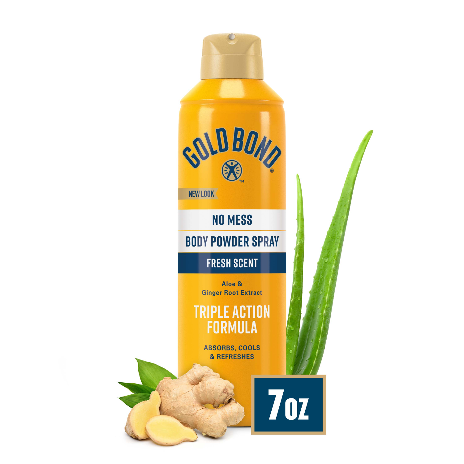 slide 1 of 5, Gold Bond No Mess Body Powder Spray - Fresh 7 oz., 7 oz