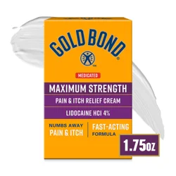 Gold Bond Medicated Pain And Itch Relief Cream With Lidocaine, 1.75 Oz
