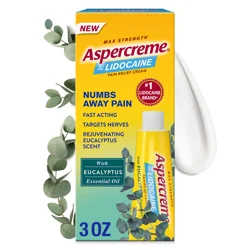 Aspercreme Lidocaine Cream with Eucalyptus Essential Oil 3oz