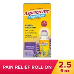 Aspercreme With Lavender Essential Oil Max Strength Pain Relief Liquid 2.5 oz