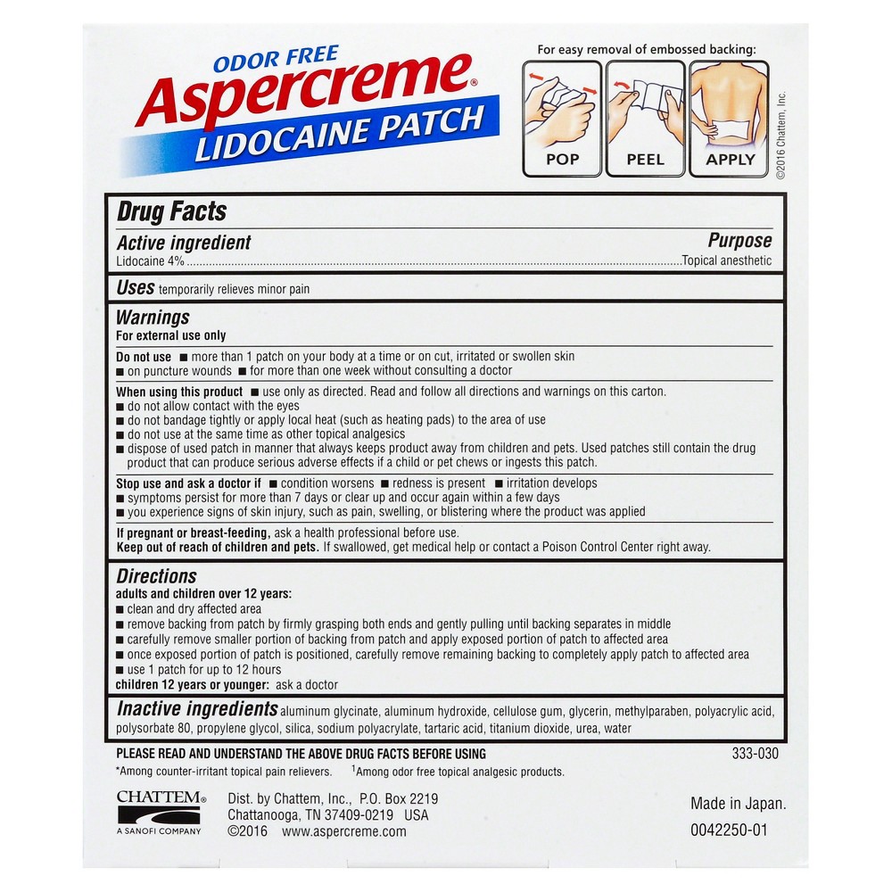 slide 2 of 3, Aspercreme Max Strength Pain Relief Patch 5 ea, 5 ct