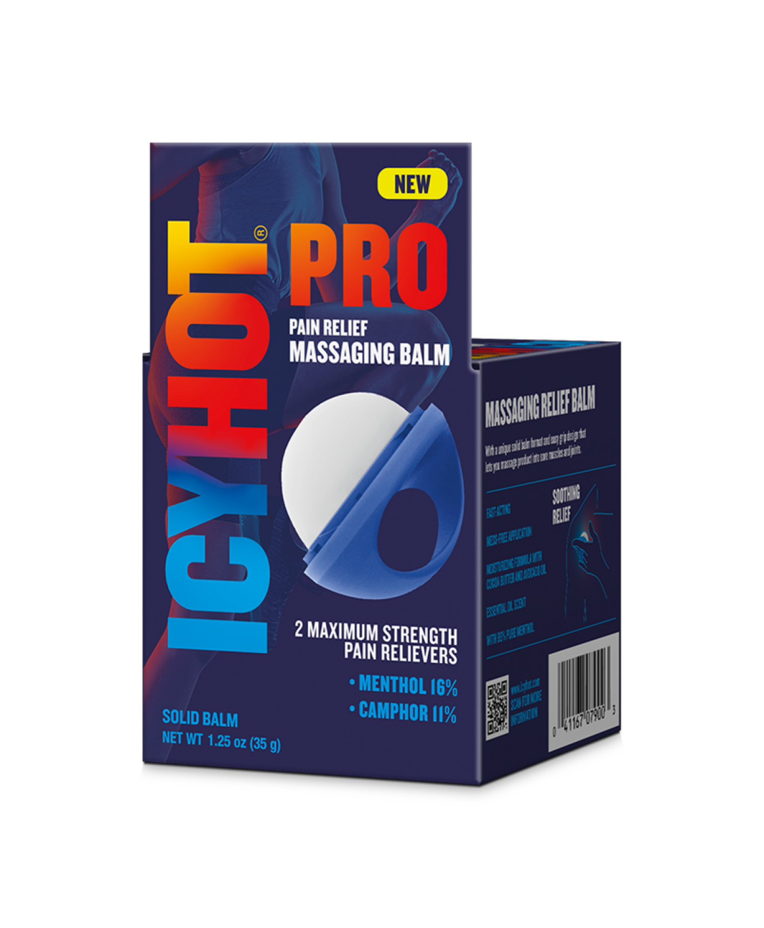 slide 4 of 5, Icy Hot Pro Pain Relief Massaging Balm 1.25oz, 1.25 oz